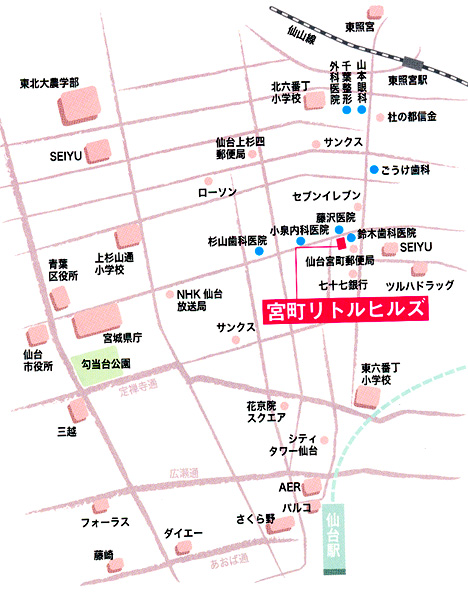 宮町リトルヒルズトランク アクセスマップ