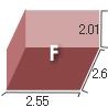 Fタイプサイズ 2.55x2.6